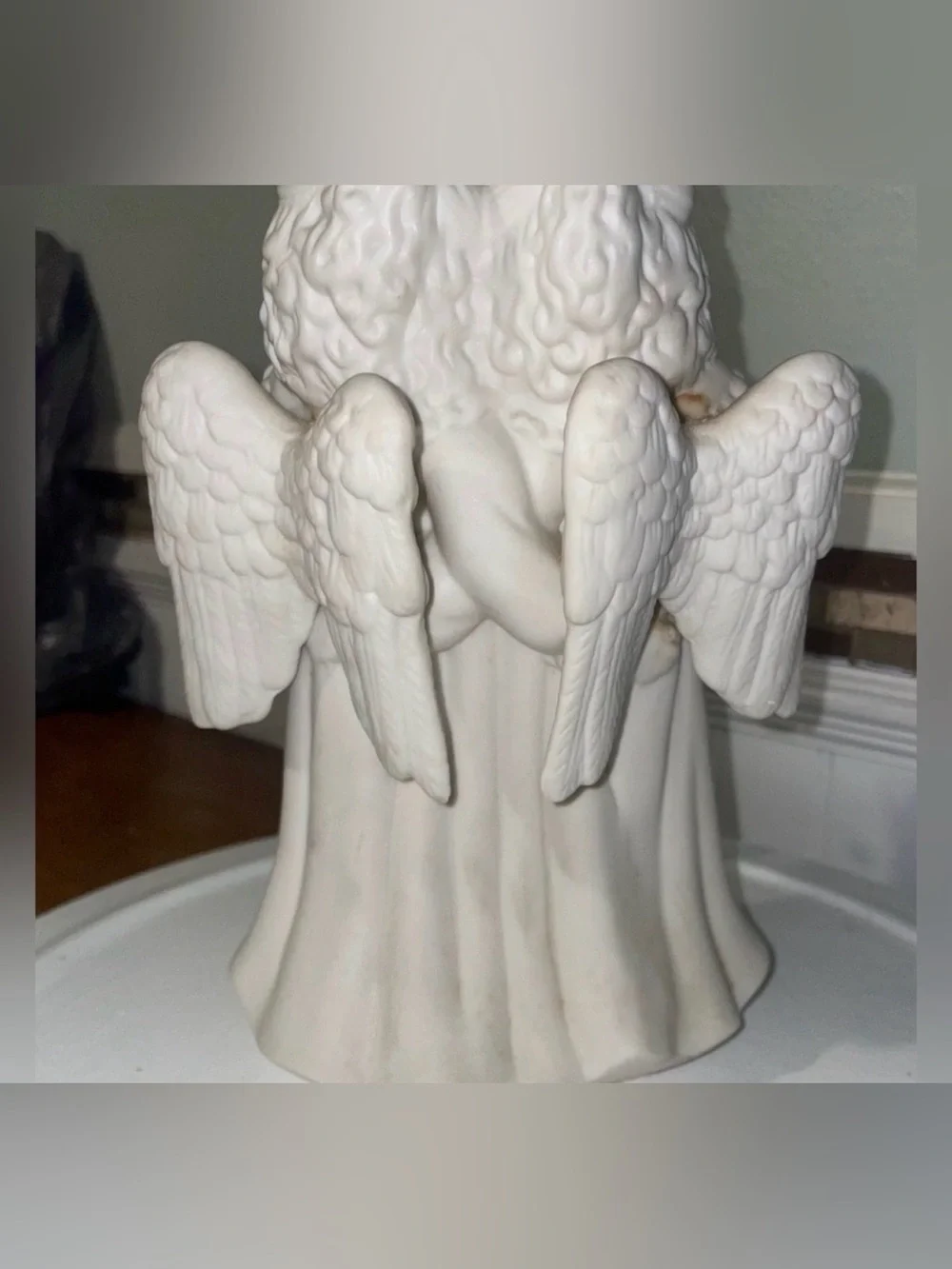 Vintage 1997 Signed Porcelain Singing Angels Candle Holder Figurine⁠